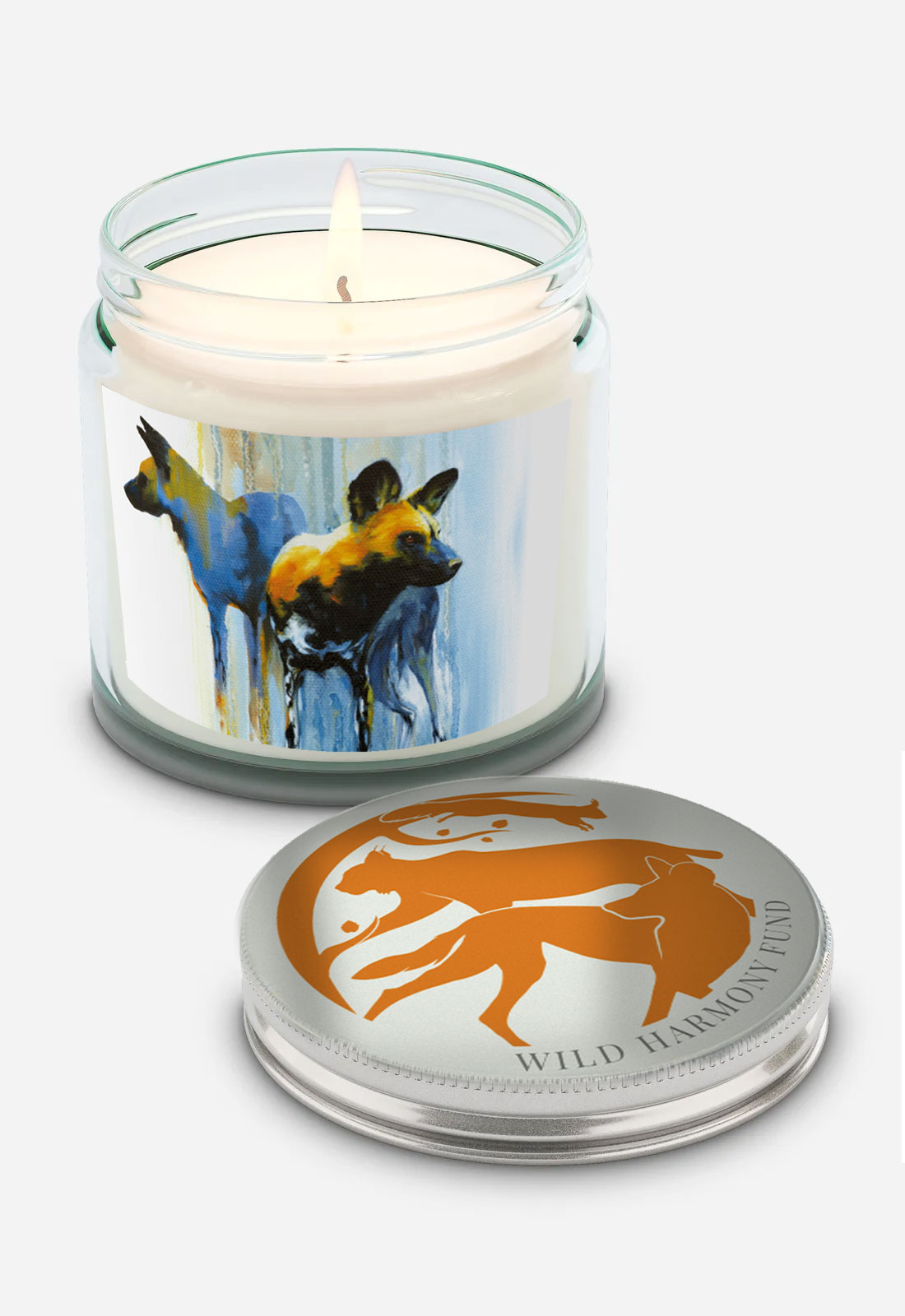 Painted Dogs Candle