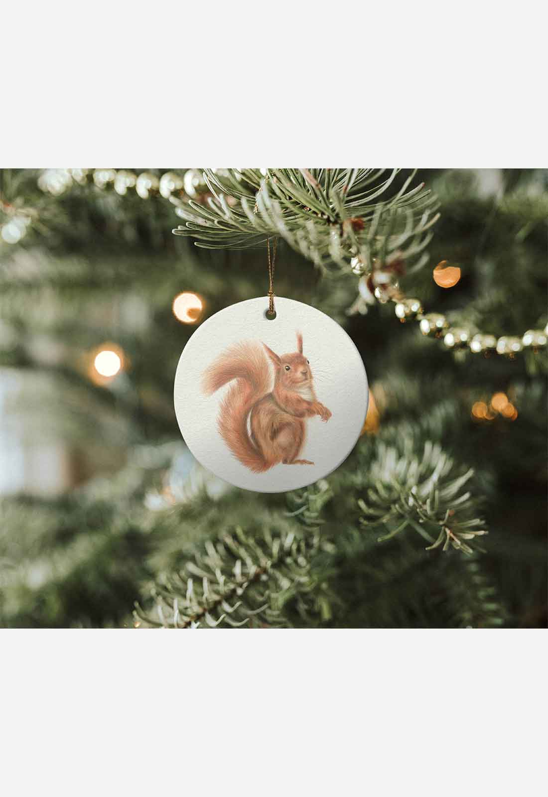 Image 2 for Red Squirrel Ceramic Bauble